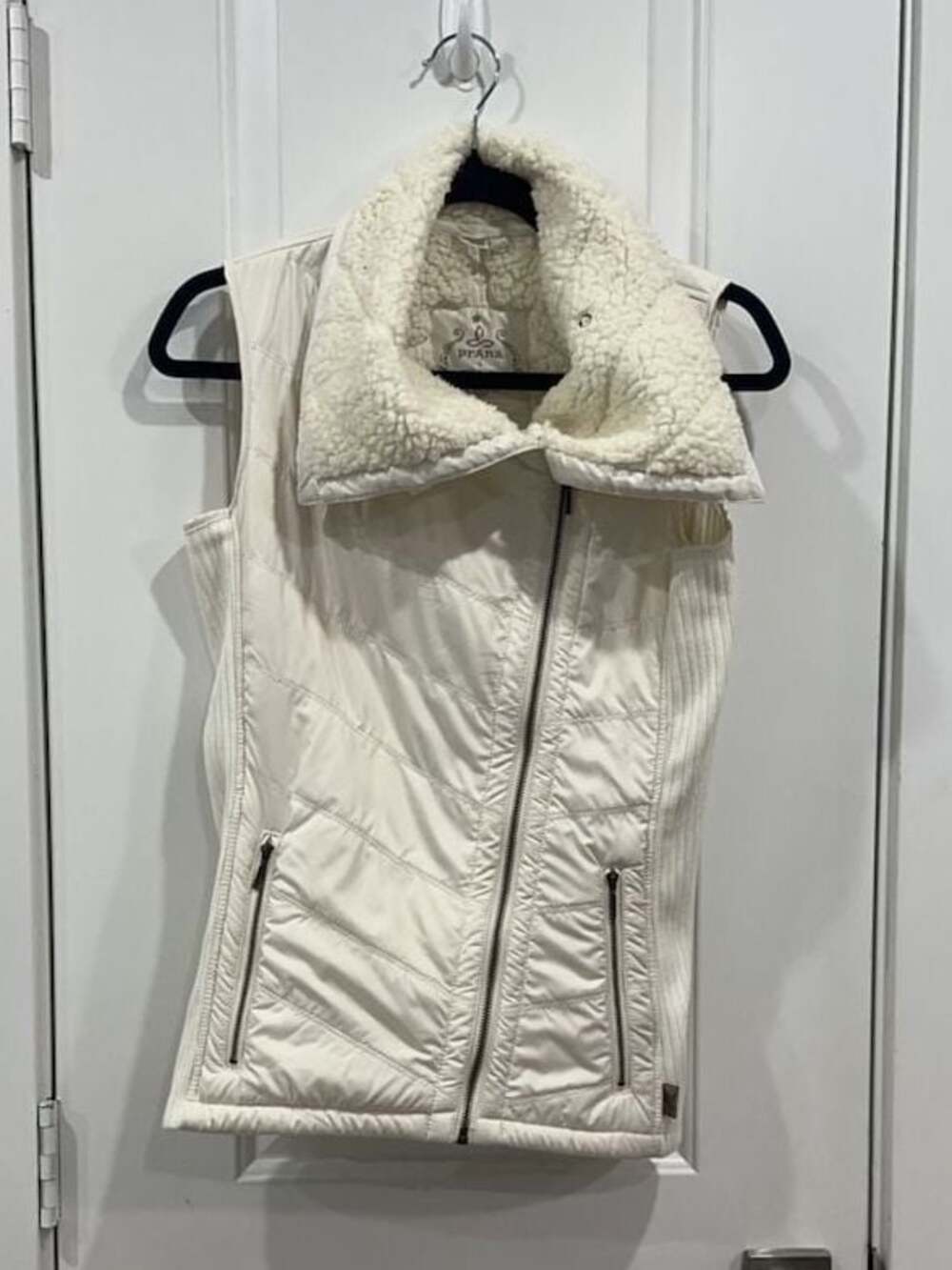 Prana Women's Quilted Asymmetrical Sherpa Collar Vest